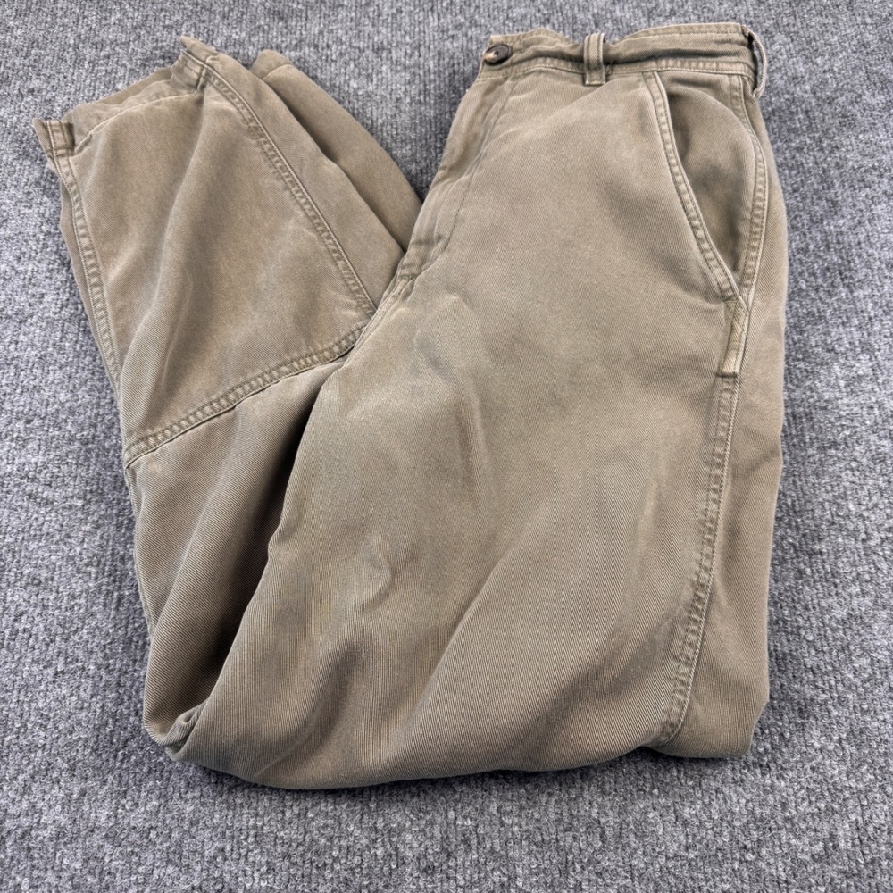 Everlane Utility Pants Women Size 00 Olive Green Excellent High Rise Tapered